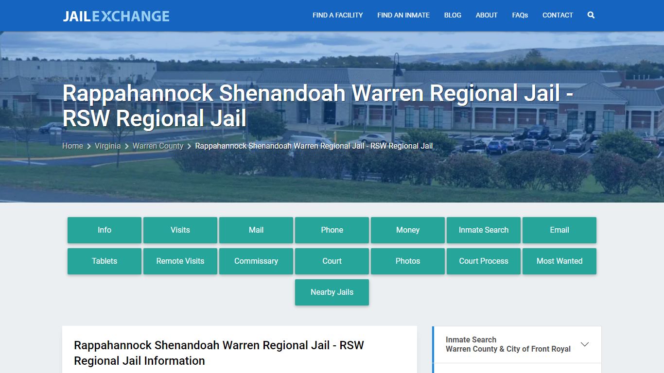 Rappahannock Shenandoah Warren Regional Jail - RSW Regional Jail, VA ...